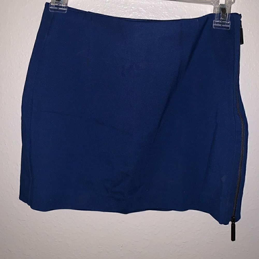 Armani blue zipper skirt